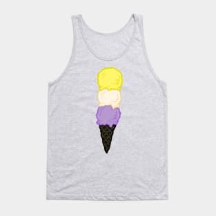 Nonbinary Pride Flag Ice Cream Sorbet Tank Top